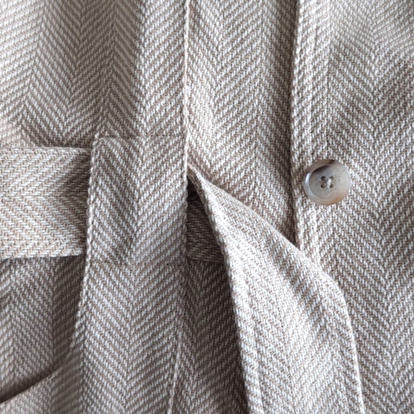 Sz 20/18 Norfolk Linen Blend Banana Republic Cream Tweed Suit Set + Free Belt! - Picture 8 of 15